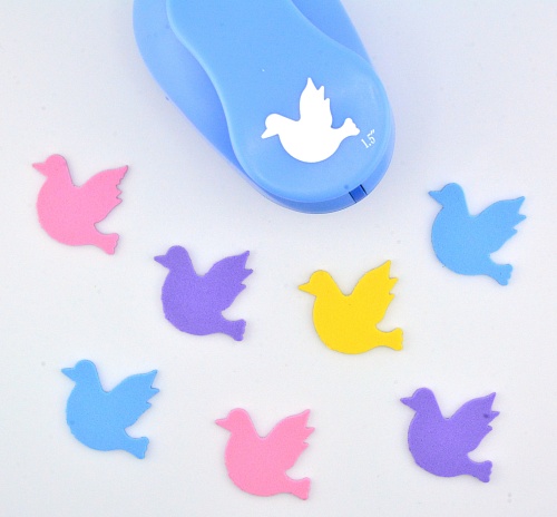 Фигурный дырокол 3,7 см Птичка-Голубь