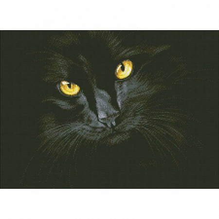 Алмазная вышивка Черная кошка