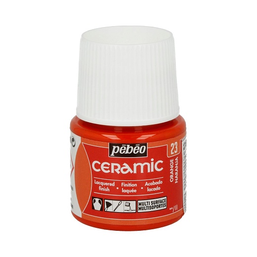 Краска по керамике и металлу Ceramic 45 мл цв. оранжевый