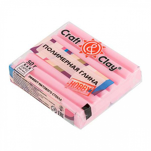 Набор полимерной глины CCH эффект матового стекла 50 г нежно-розовый