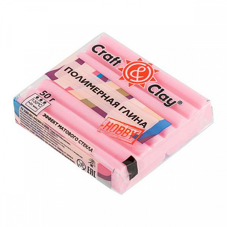 Набор полимерной глины CCH эффект матового стекла 50 г нежно-розовый