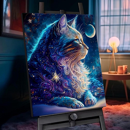 Картина по номерам Космический кот