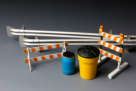 Сборная модель Ограждение Barricades и Highway Guardrail set