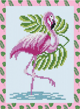 Алмазная вышивка Фламинго