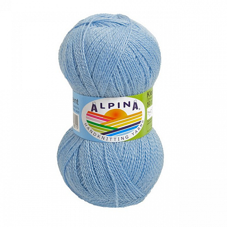  Пряжа ALPINA "KLEMENT" 4 шт. х 50 г 300 м в упак. цвет №10 голубой