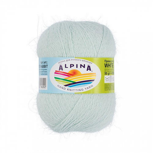 Пряжа Alpina WHITE RABBIT 10 шт. в упак. цвет №226 мятный