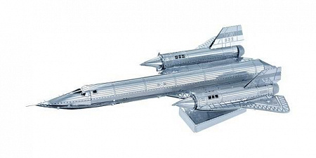 3D пазл металлический Объемная металлическая 3D модель "SR-71 Blackbird"
