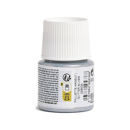 Краска по коже Setacolor 45 мл цв. Серебро с глиттером