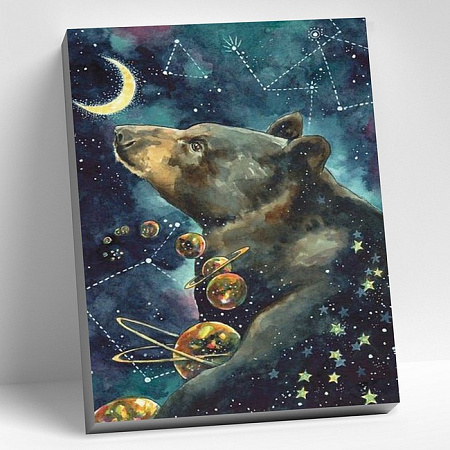 Картина по номерам на холсте Медведь мечтатель