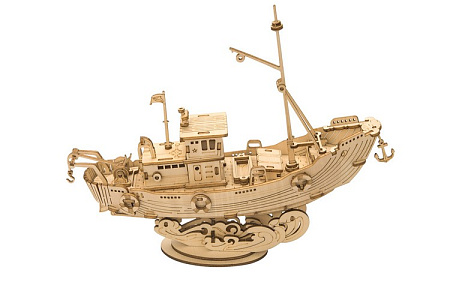 3D пазл из фанеры Серия Корабли 3D пазл- Рыболовецкое судно