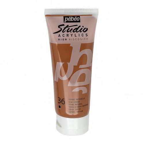 Краска акриловая PEBEO Studio Acrylics 100 мл, цв. сиена натуральная