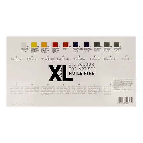 Краска масляная набор XL с кистью 10 цв. х 20 мл