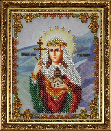 Вышивка бисером Икона "Святой благоверной Царицы Грузии Тамары"