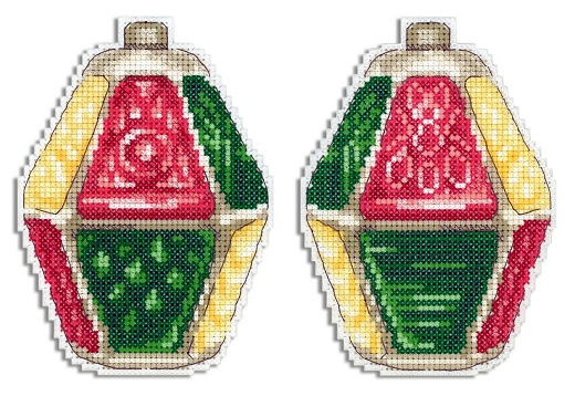 Набор для вышивания Советская ёлочная игрушка. Фонарик