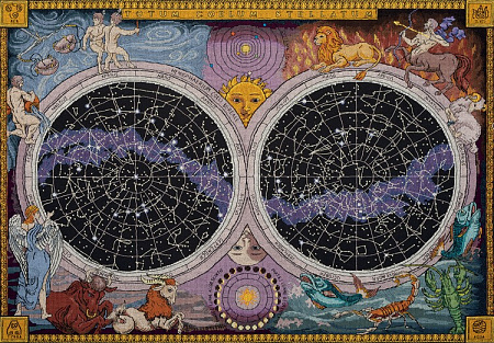 Вышивка крестом Карта звездного неба