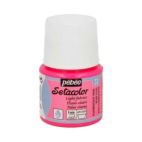 Краска для светлых тканей Setacolor 45 мл, цв. розовый флуоресцентный