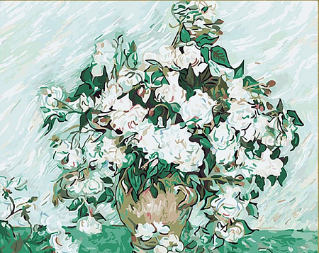 Картина по номерам Белые розы Ван Гог