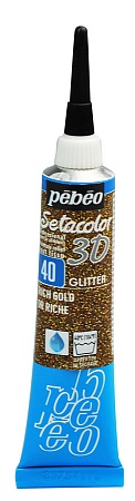 Контур по ткани с микро-глиттером Setacolor 3D 20 мл