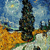 Кипарисы на фоне звездного неба Винсента Ван Гога