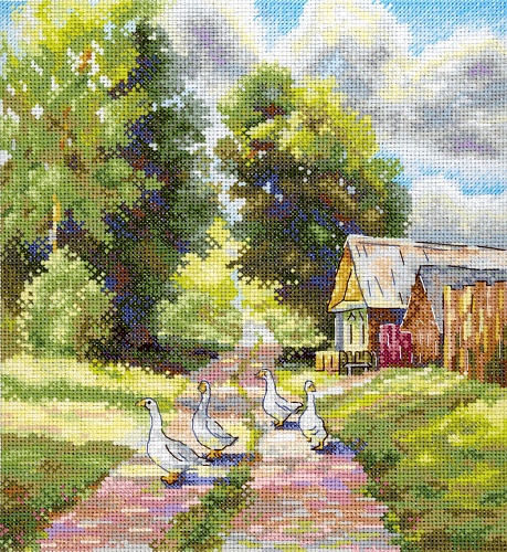 На деревенской дороге