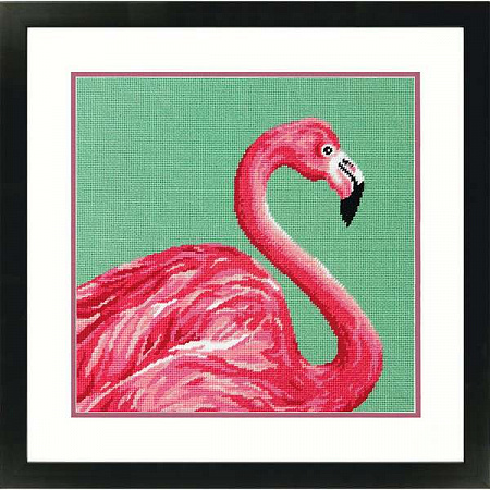 вышивка гобелен Розовый фламинго