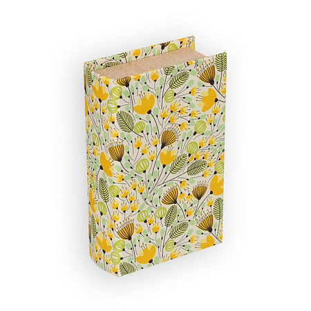 Шкатулка-книга 17 х 11 х 5 см Желтые цветы