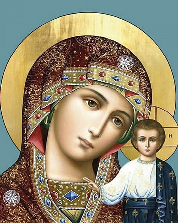 Алмазная вышивка Икона Казанская Пресвятая Богородица