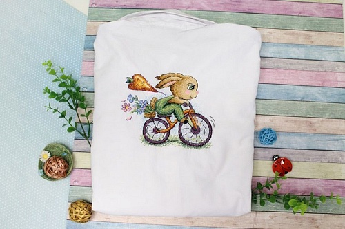 Зайчик-велосипедист