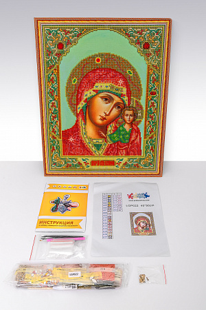 Алмазная вышивка Казанская икона Божьей Матери (На подрамнике)