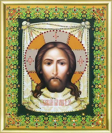 Алмазная вышивка икона "Образ Господа Нашего Иисуса Христа"