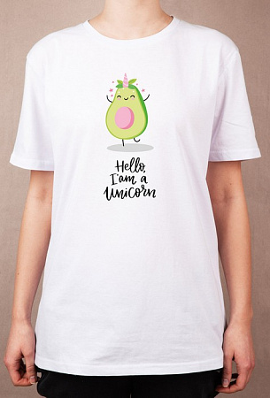 Раскраска на футболке Милый авокадо