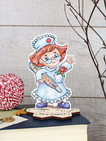 вышивка магнитов Медуница, с подставкой