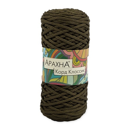 Пряжа ARACHNA Cord Classic 100% полиэфир 3 шт. х 200 г 100 м цв. №17 болотный