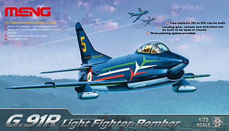 Сборная модель Самолет G.91R Light Fighter-Bomber